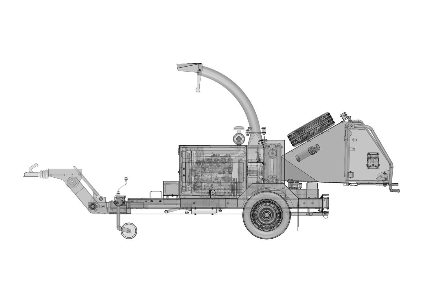 Render of the TW190 with transparency