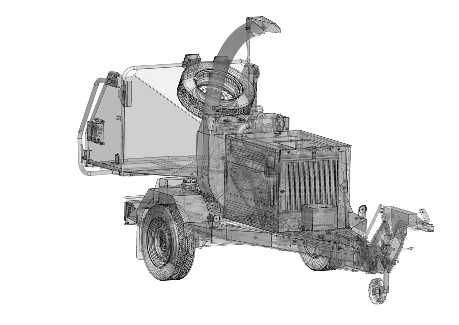 Render of the TW190 with transparency