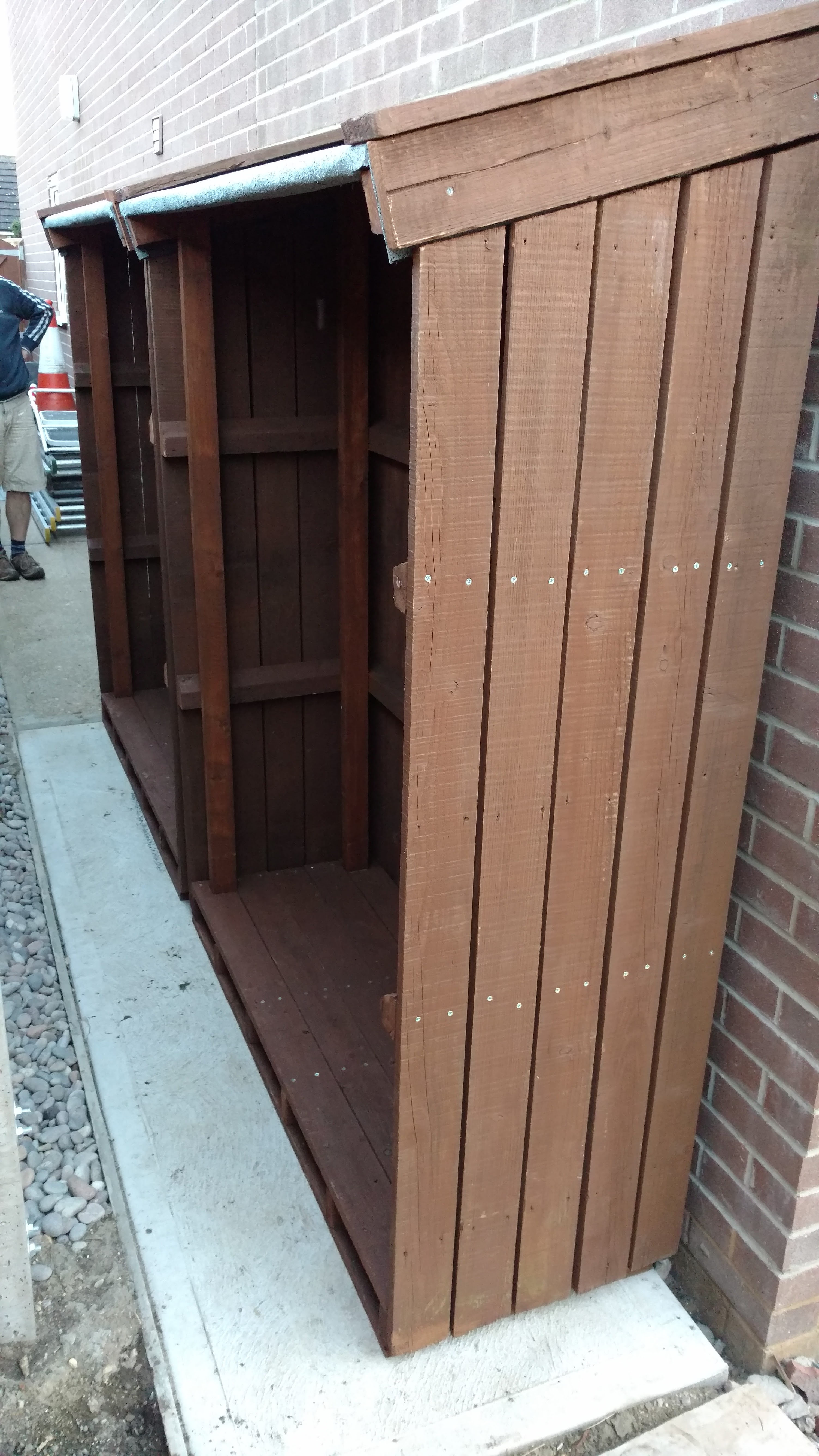 The log stores in their final location