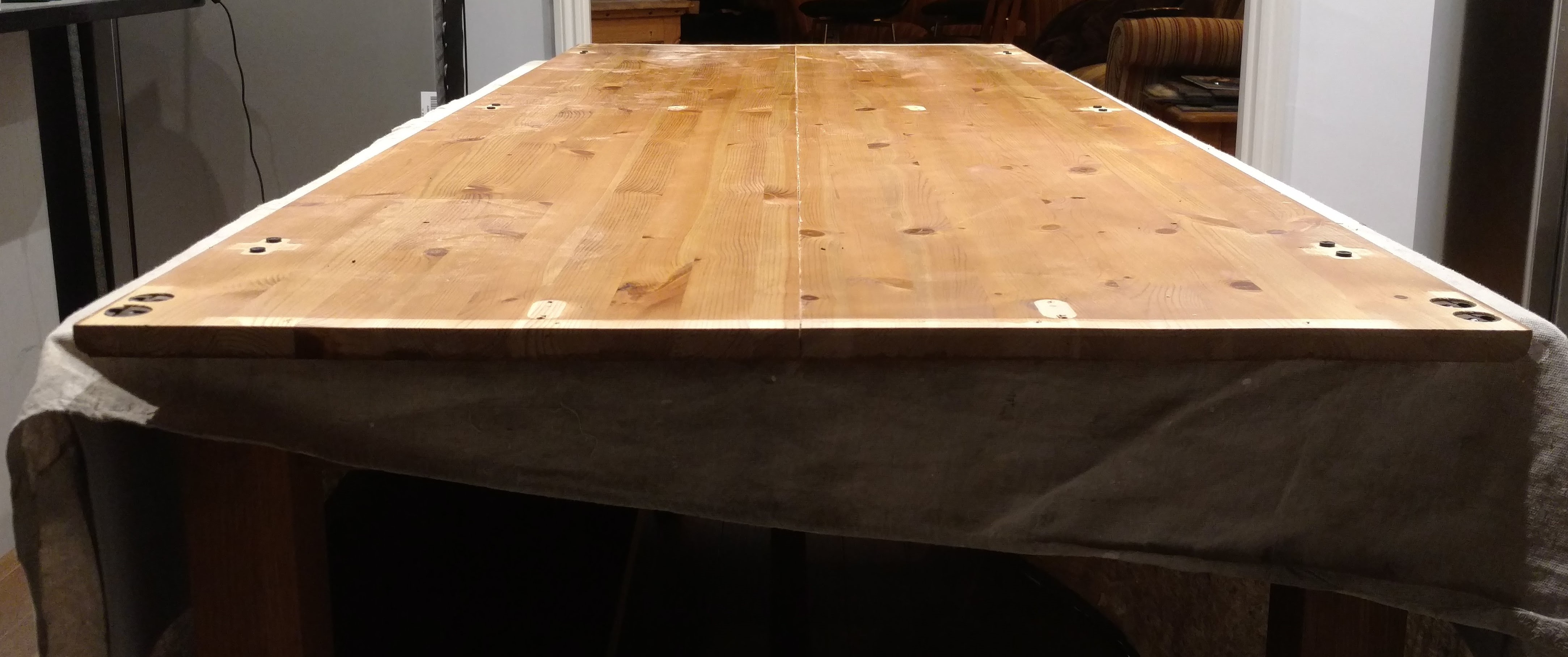 The dry top had the excess glue removed